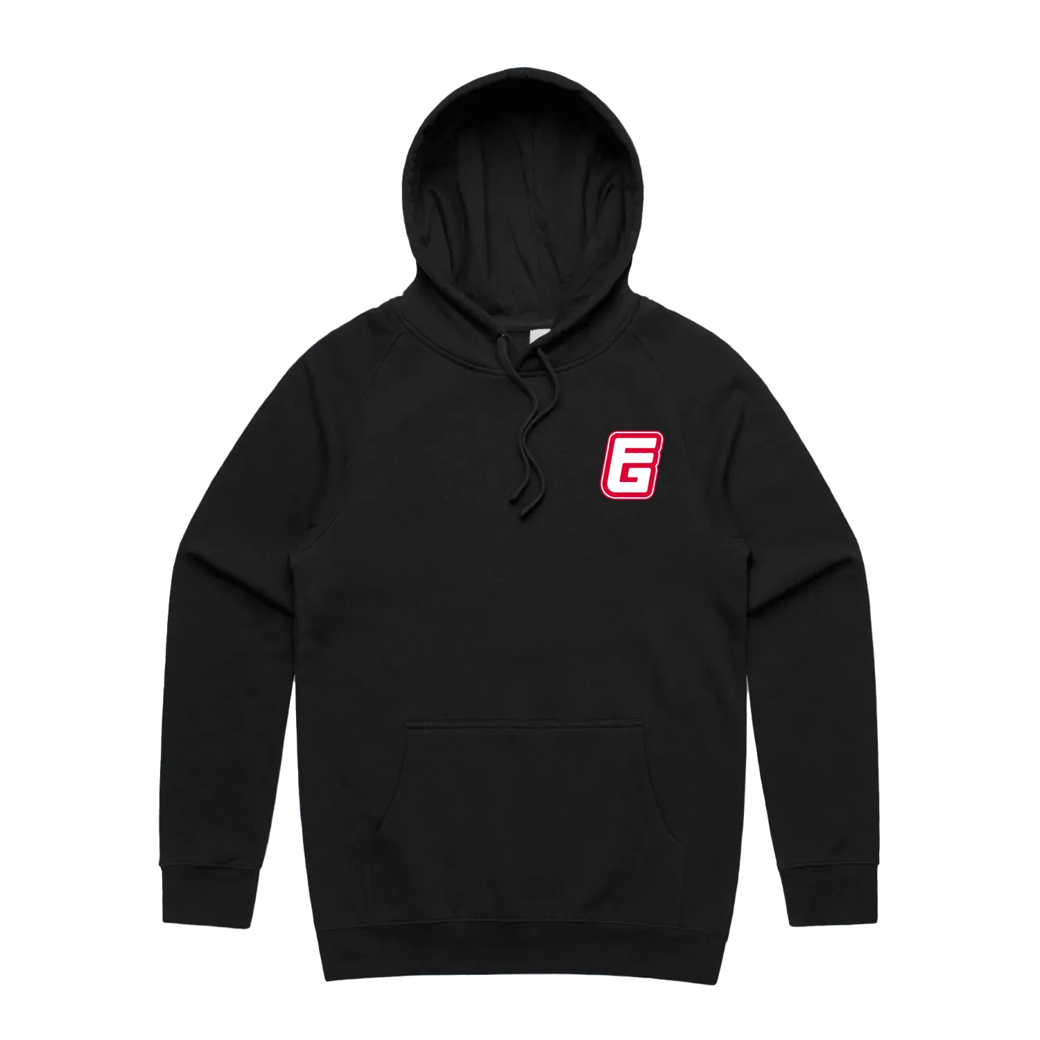 Black front flat lay