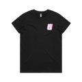 Black front flat lay
