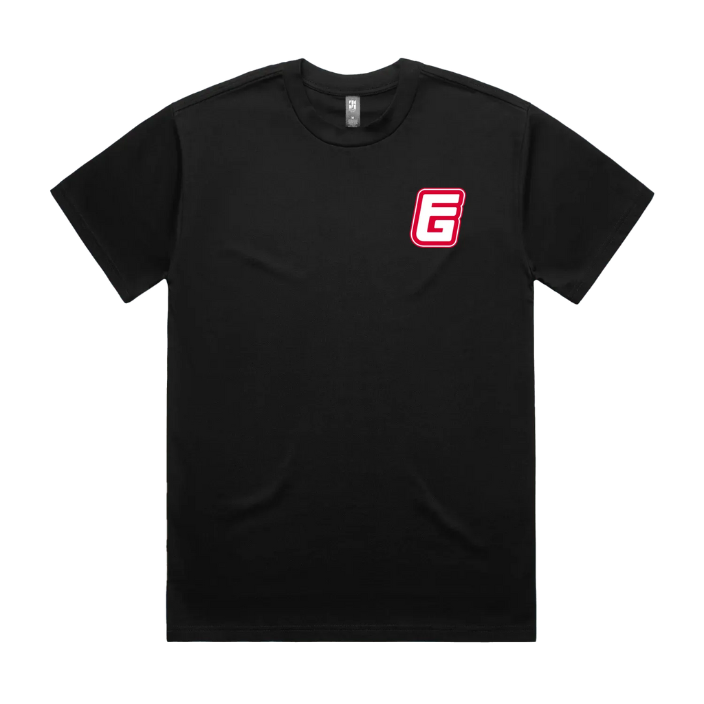 Black front flat lay