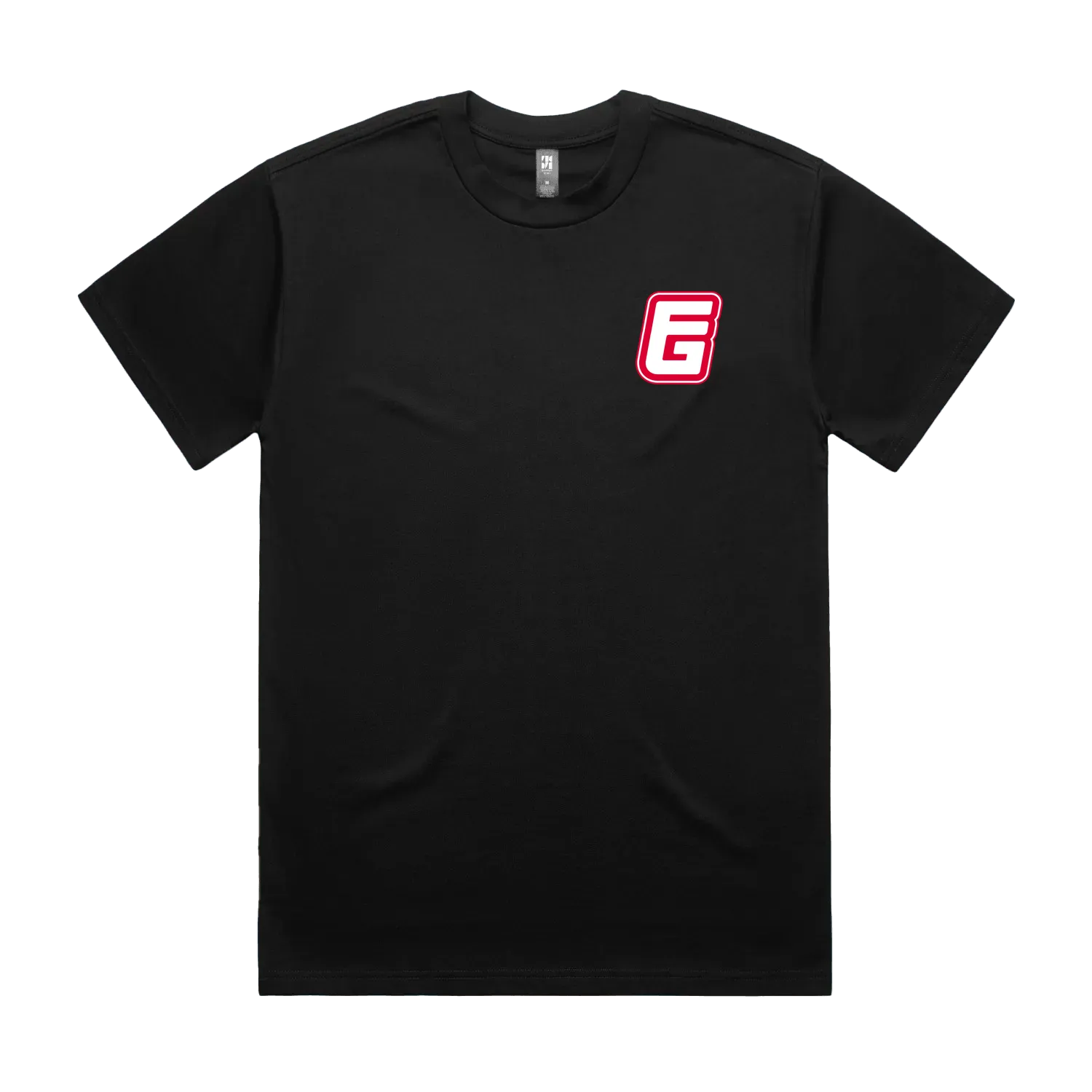 Black front flat lay