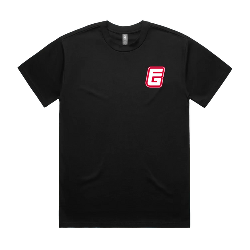 Black front flat lay