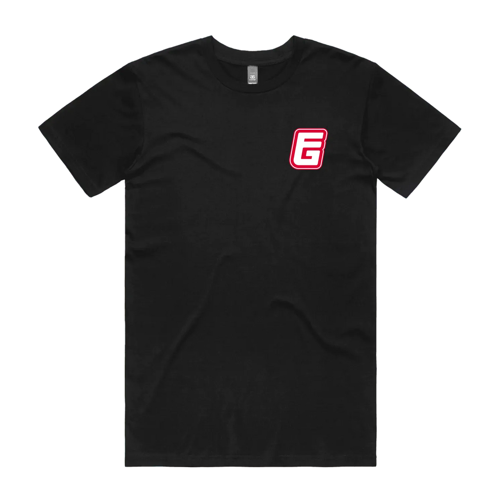 Black front flat lay