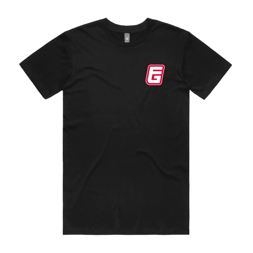 Black front flat lay