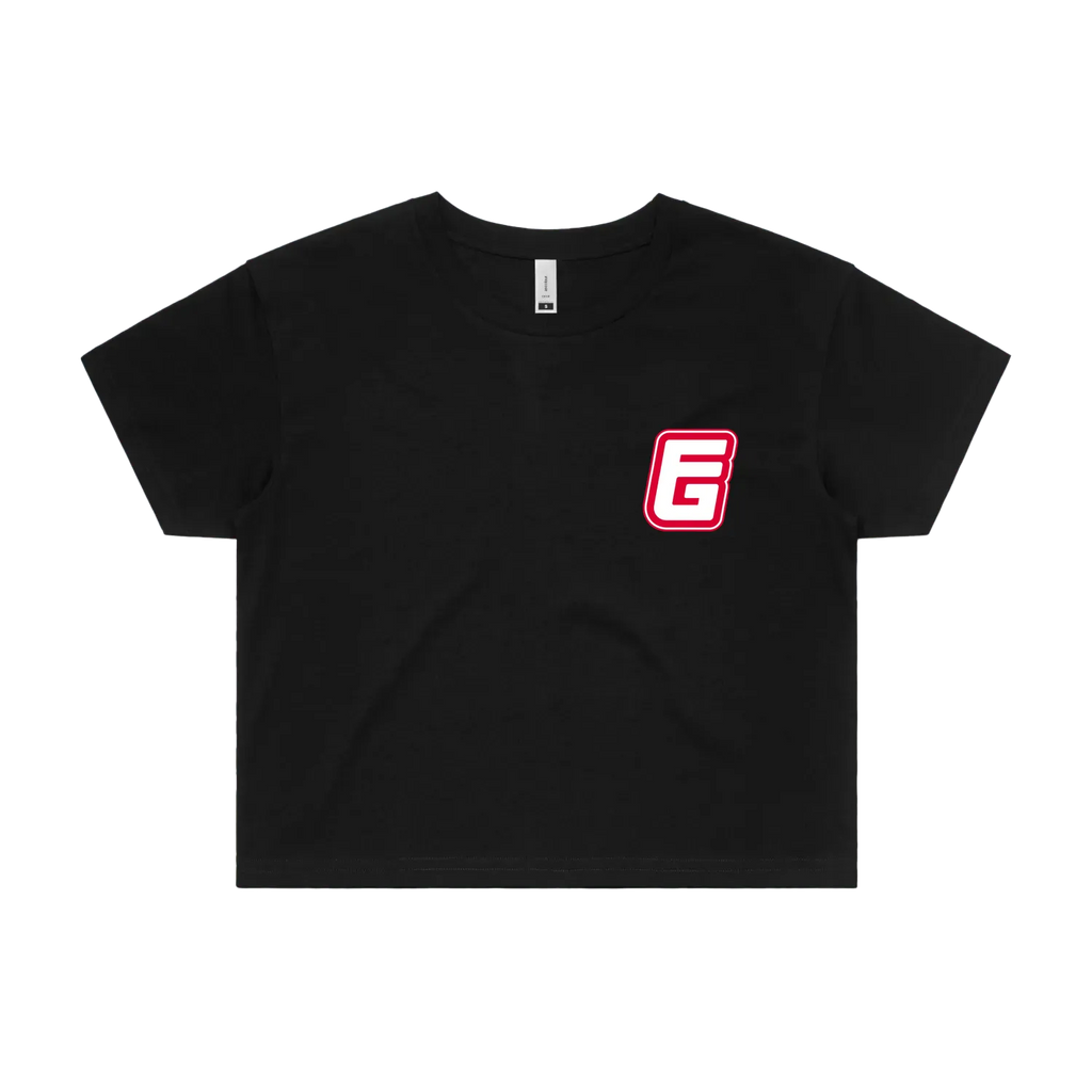 Black front flat lay