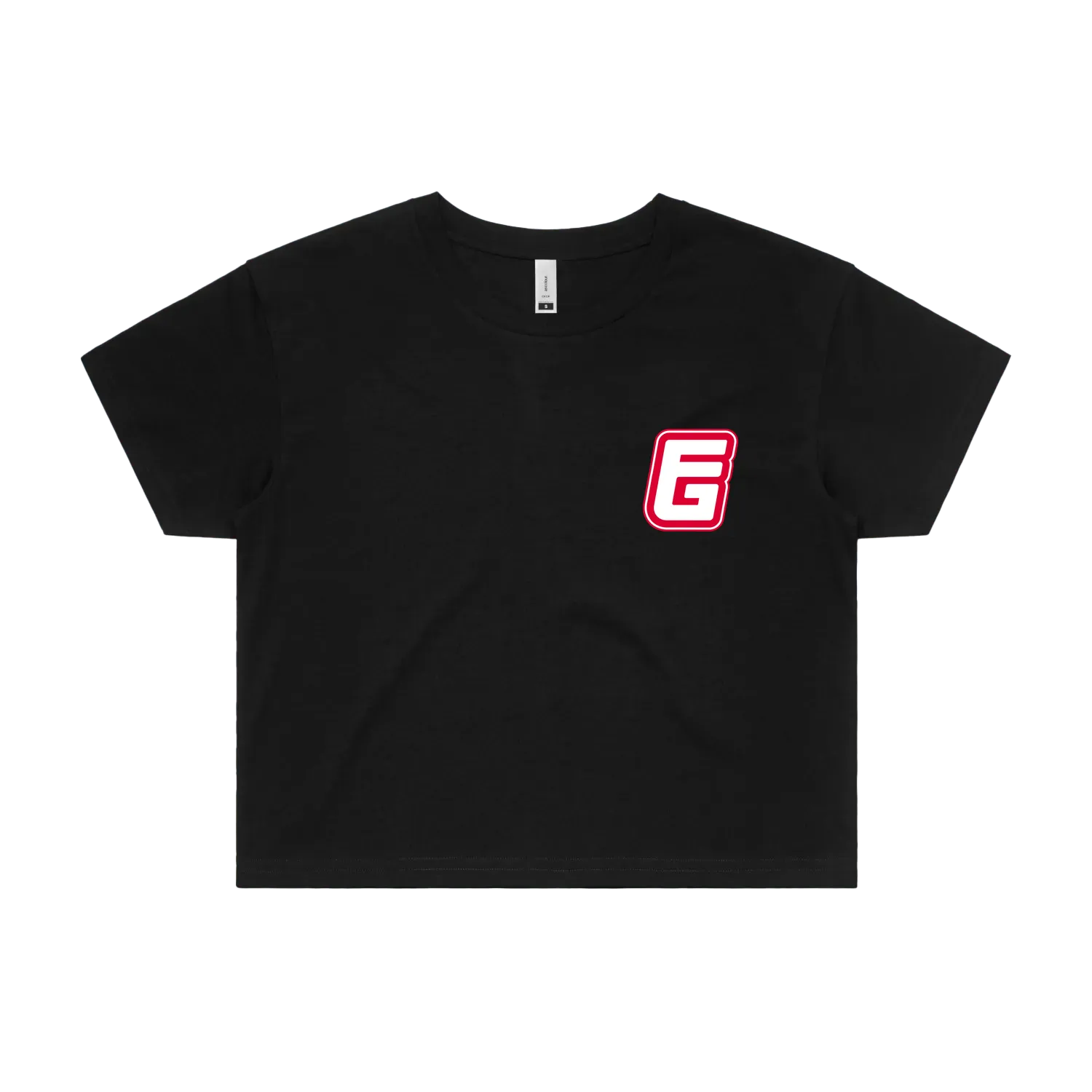 Black front flat lay